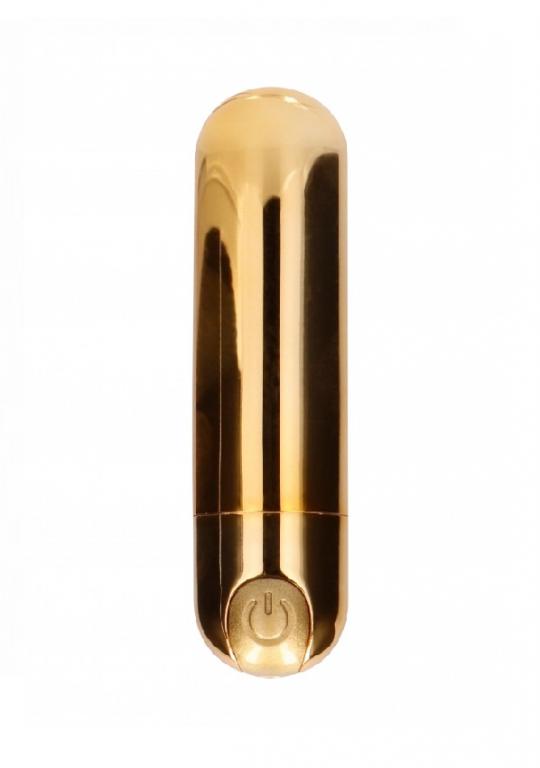 Перезаряжаемая вибропуля BGT - 7 Speed Rechargeable Bullet, золотая